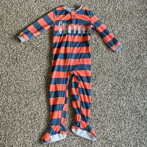 Carter’s Striped Best Brother Fleece Footed PJs, size 5T
